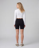 ANNA • Kadın Uzun Kollu Crop Top — Kırık Beyaz