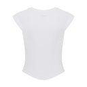 BELLA • Kadın Bisiklet Yaka T-Shirt — Kırık Beyaz