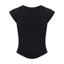BELLA • Kadın Bisiklet Yaka T-Shirt — Siyah