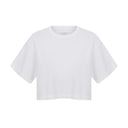 DORA • Kadın Rahat Kesim Crop Top — Beyaz