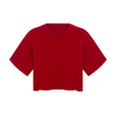 DORA • Kadın Rahat Kesim Crop Top — Bordo