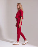 DORA • Kadın Rahat Kesim Crop Top — Bordo