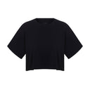 DORA • Kadın Rahat Kesim Crop Top — Siyah