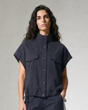 IVY • Kadın Oversize Gömlek Yelek — Lacivert