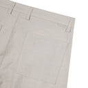 LARRY • Erkek Pileli Keten Karışımlı Pantolon — Bej