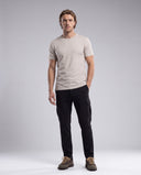 LIOR • Erkek Bisiklet Yaka Basic T-Shirt — Bej