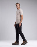 LIOR • Erkek Bisiklet Yaka Basic T-Shirt — Bej