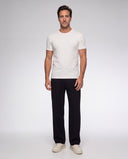 LIOR • Erkek Bisiklet Yaka Basic T-Shirt — Beyaz