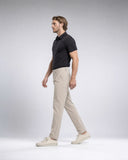 MATT • Erkek Yarı Lastikli Bel Chino Pantolon — Bej