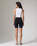 SUE • Kadın Yüksek Yaka Crop Top — Kırık Beyaz