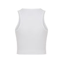 SUE • Kadın Yüksek Yaka Crop Top — Kırık Beyaz