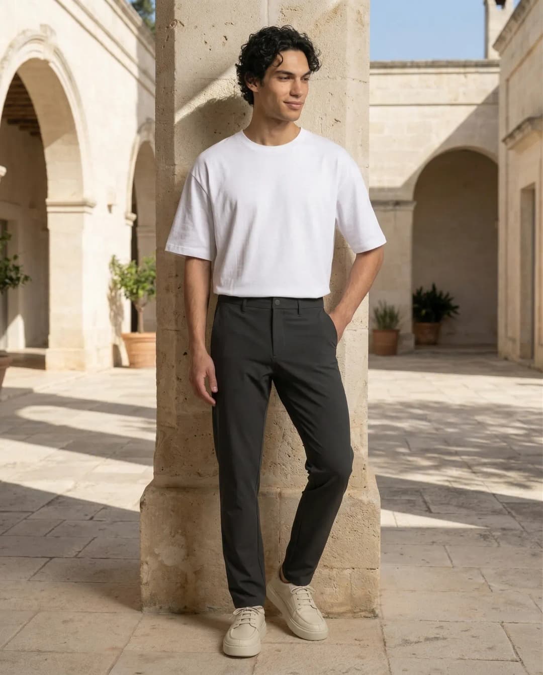 JACK Erkek Pantolon Chino Tailored Slim-Straight