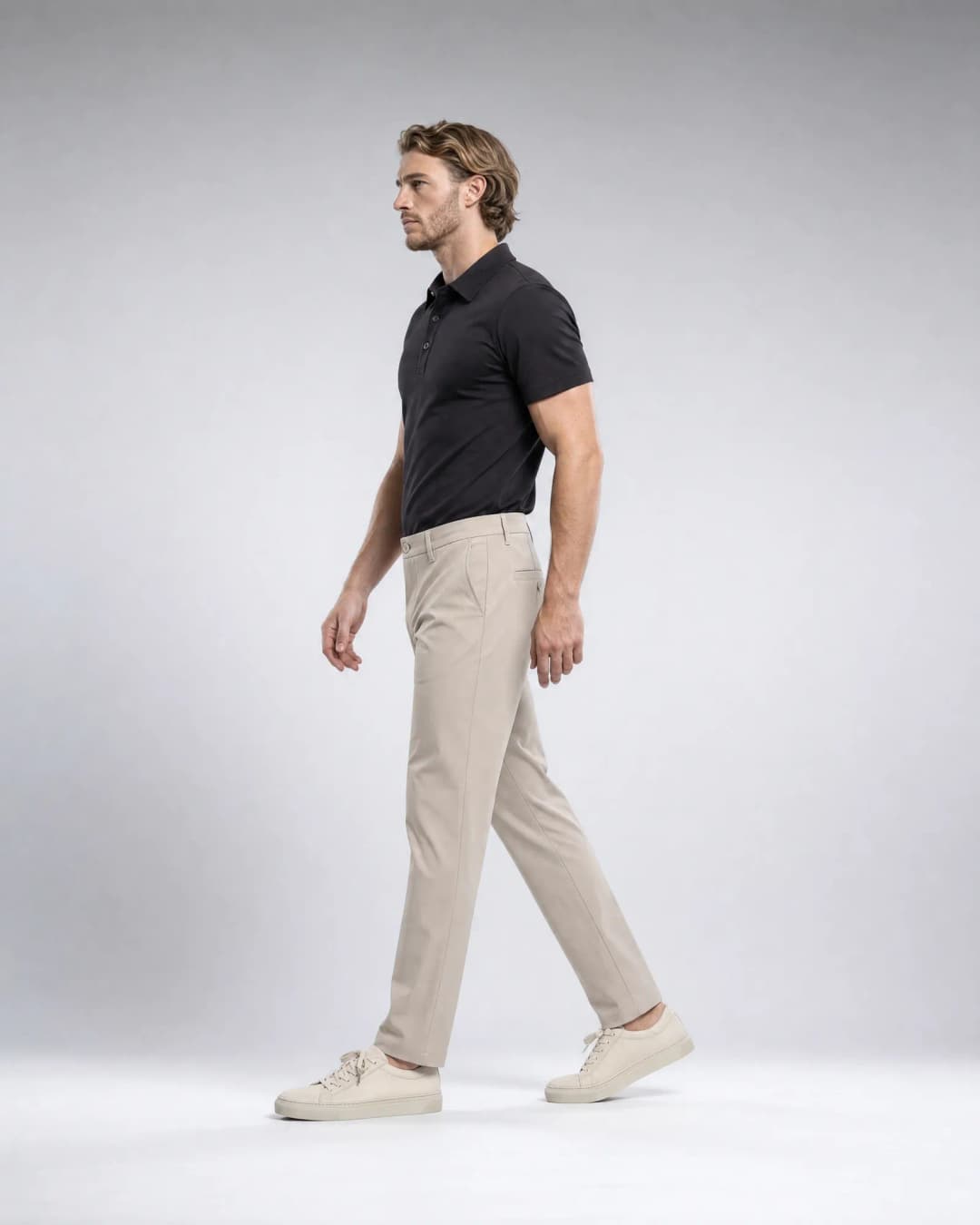 MATT Men Pants Chino Semi-Elastic Waist Relaxed Fit