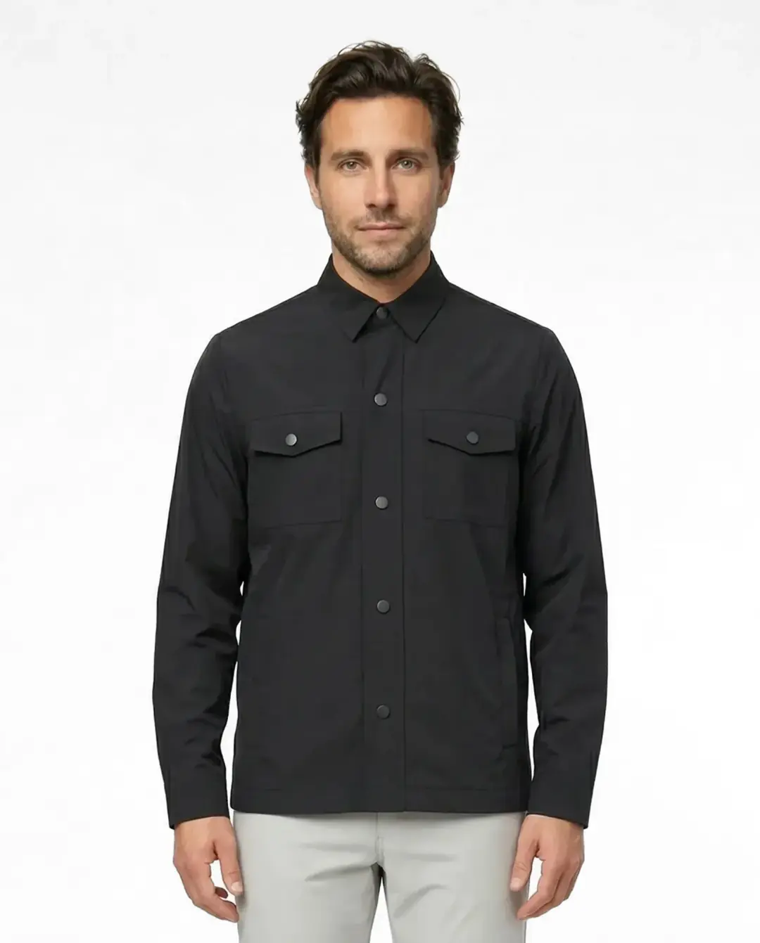PATRICK Erkek Mont Shirt-Jacket Standart Kesim - Siyah
