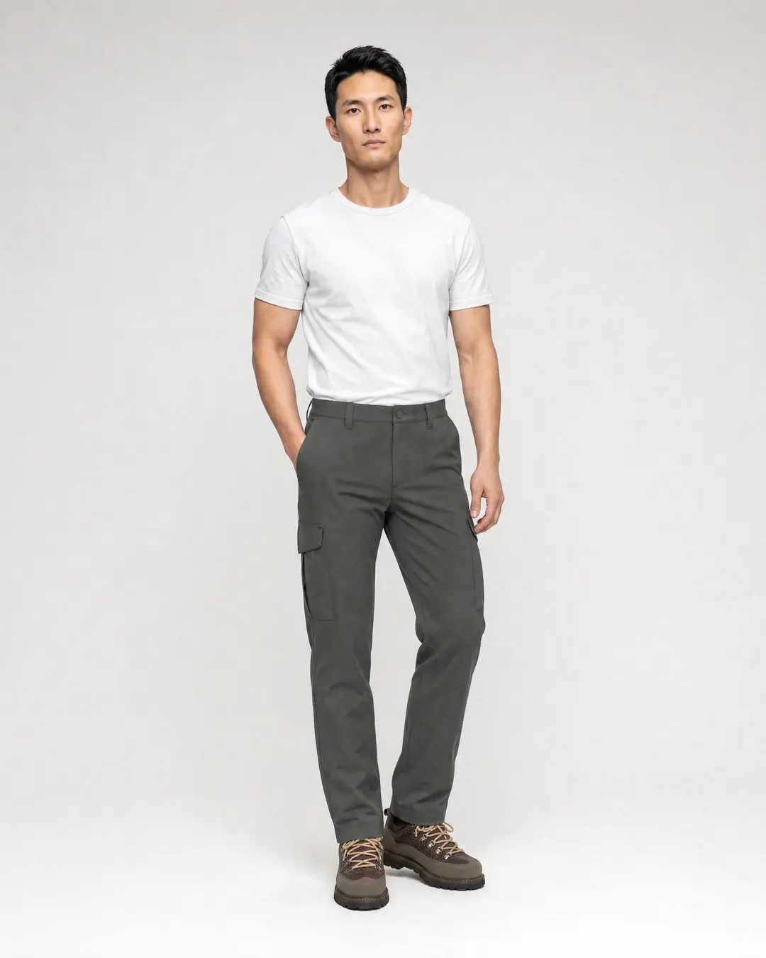 Product image: BRUCE • Men Relaxed Fit Cargo Pants - Khaki