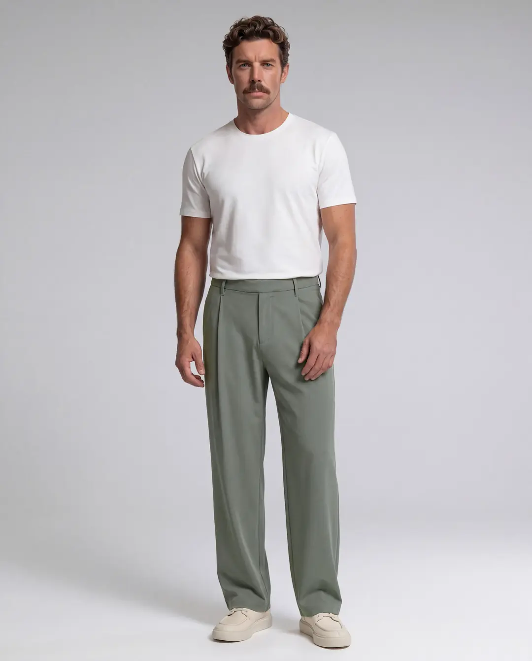 Ürün görseli: LUKE • Erkek Pileli Baggy Pantolon - Trekking (haki)