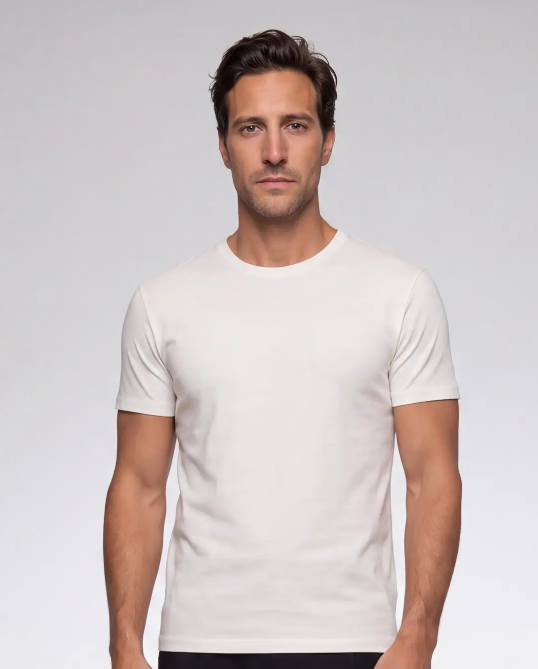 Ürün görseli: LIOR • Erkek Bisiklet Yaka Basic T-Shirt - Beyaz