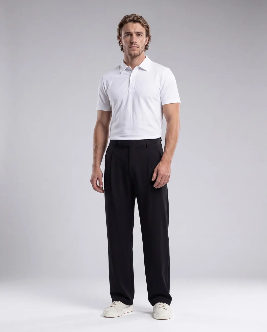Ürün görseli: LUKE • Erkek Pileli Baggy Pantolon - Nero (siyah)