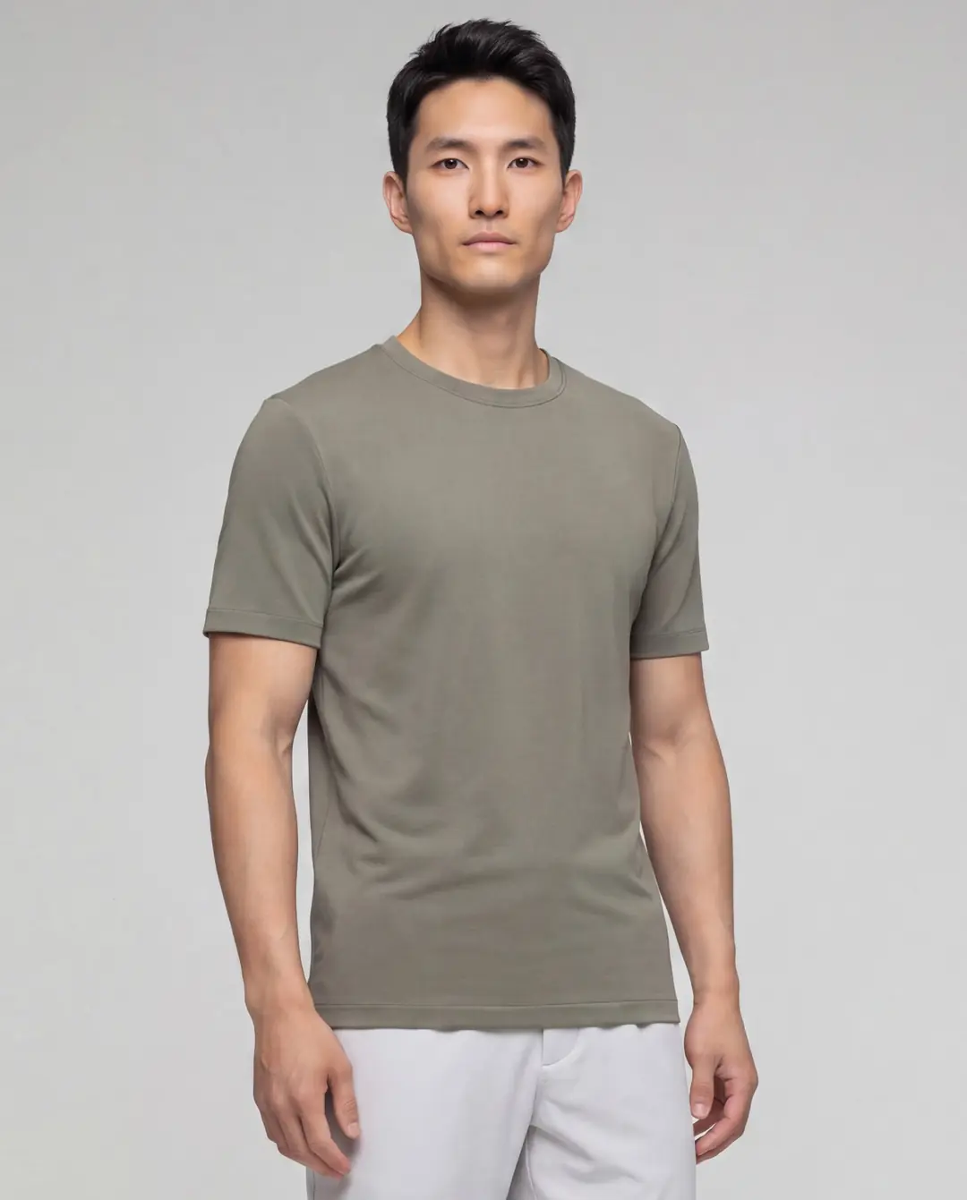 Ürün görseli: SAM • Erkek Bisiklet Yaka Basic T-Shirt - Trekking (haki)
