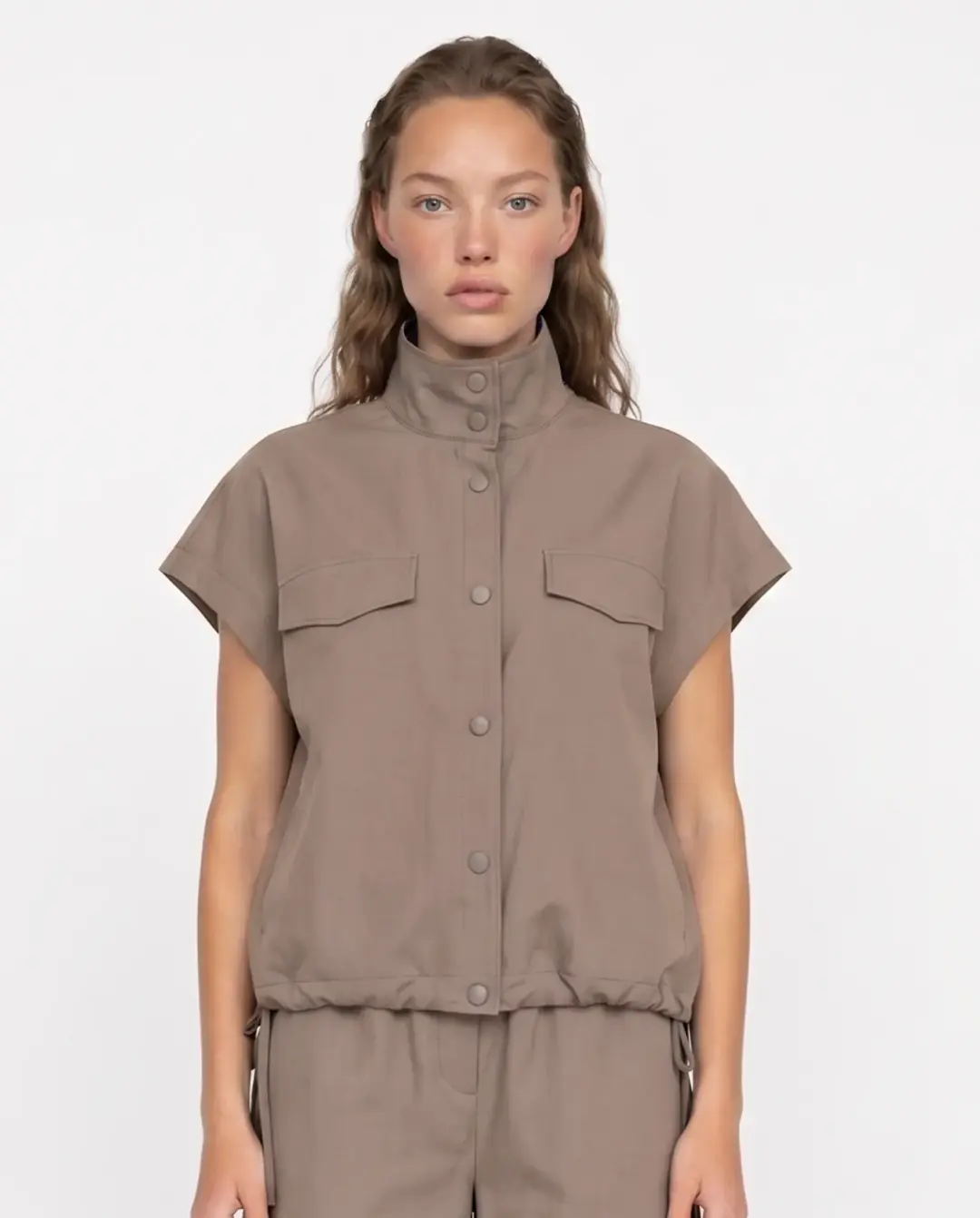 Ürün görseli: IVY Oversize Yelek Rahat Kesim - Zencefil