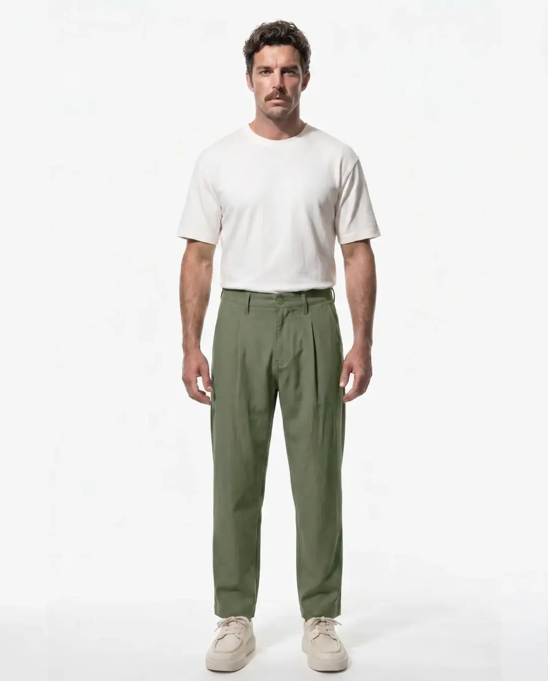 Ürün görseli: LARRY Erkek Pantolon Chino Rahat Kesim - Mineral Yesili