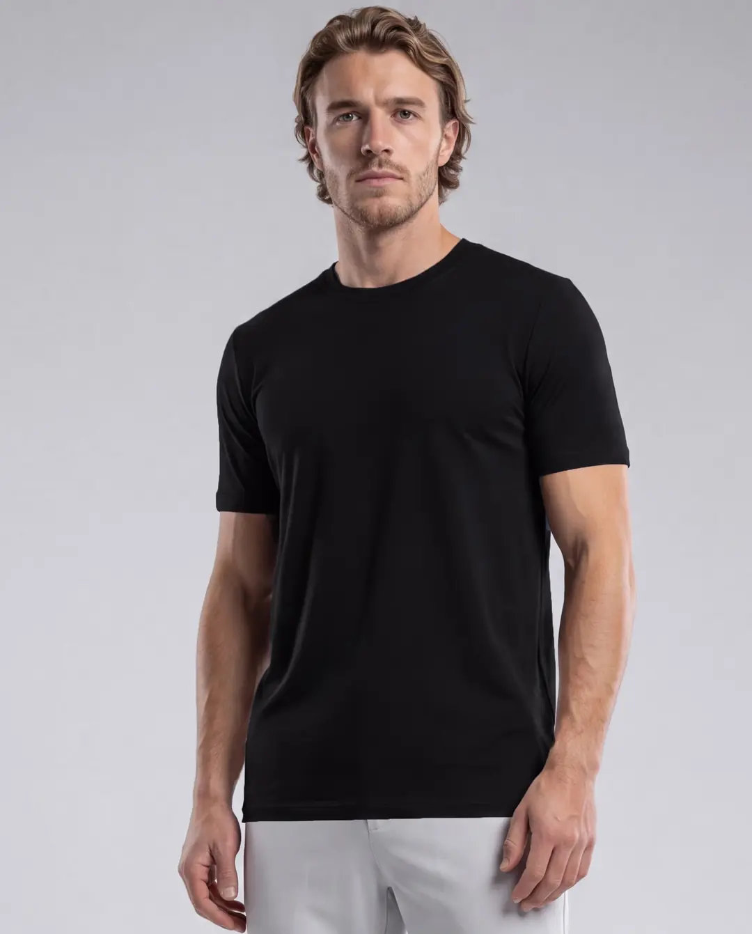 Ürün görseli: SAM • Erkek Bisiklet Yaka Basic T-Shirt - Siyah