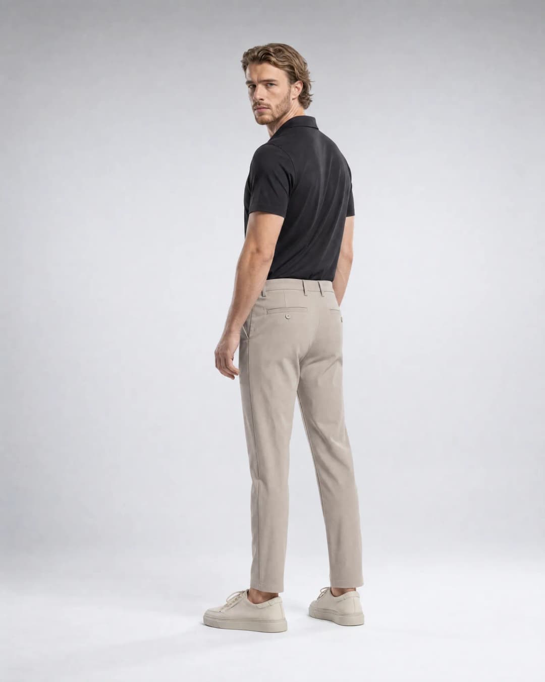 MATT Men Pants Chino Semi-Elastic Waist Relaxed Fit