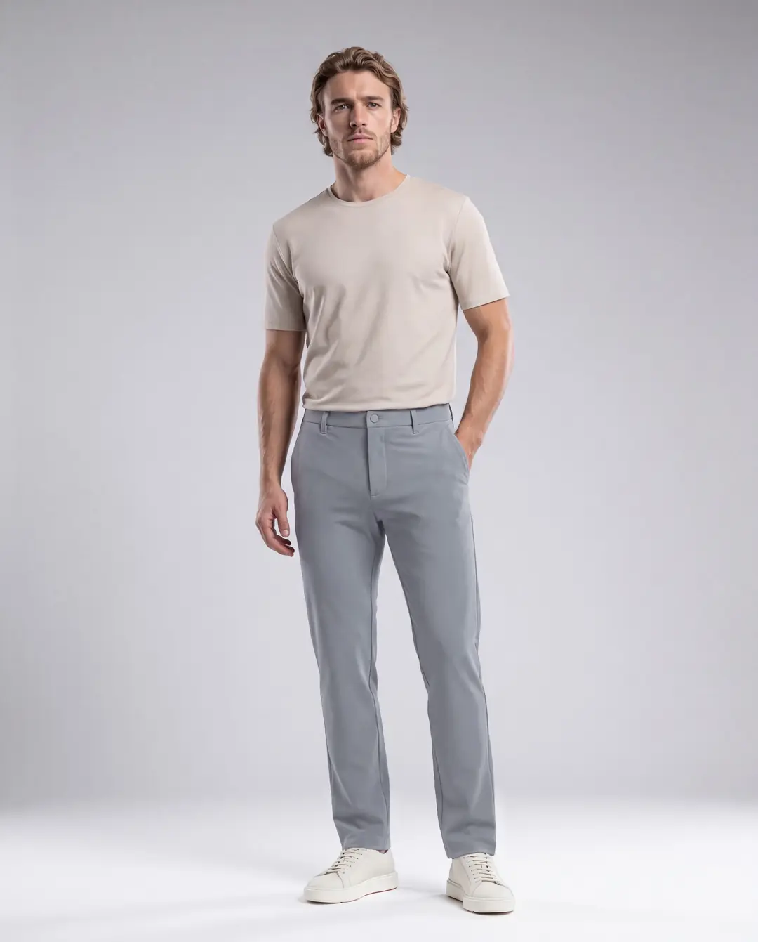 Ürün görseli: JACK • Erkek Slim Fit Chino Pantolon - Taş