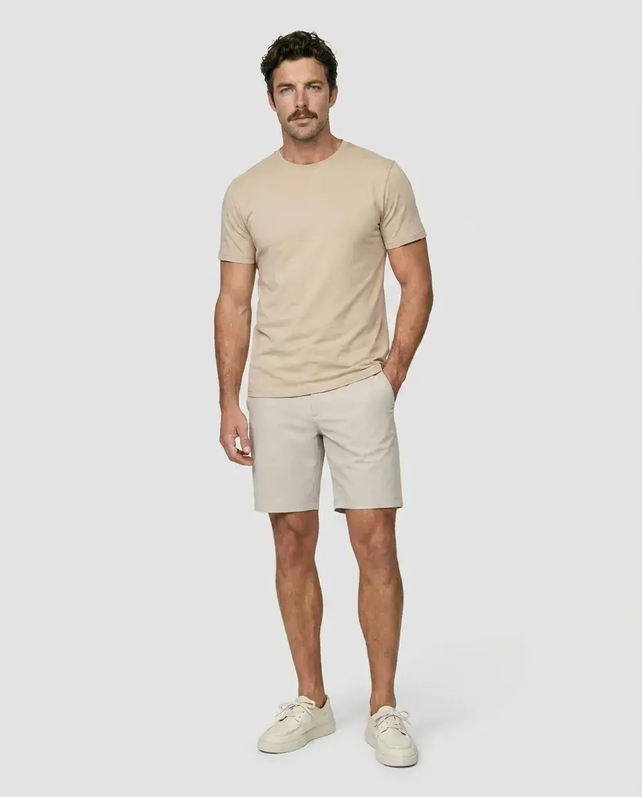 Ürün görseli: LIOR Erkek Basic T-Shirt Klasik Kesim - Ecru