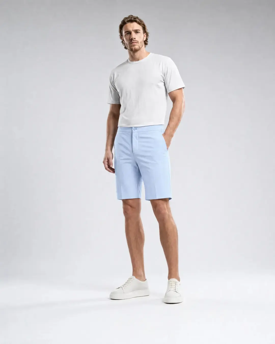 Product image: ROGER • Men Athletic Fit Bermuda Shorts - Global