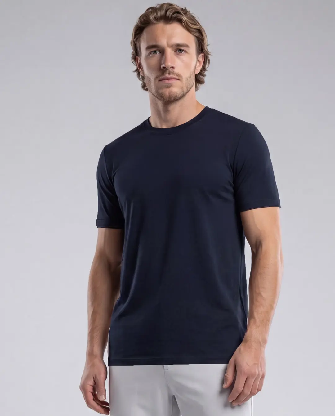 Ürün görseli: SAM • Erkek Bisiklet Yaka Basic T-Shirt - Marinia (laci)