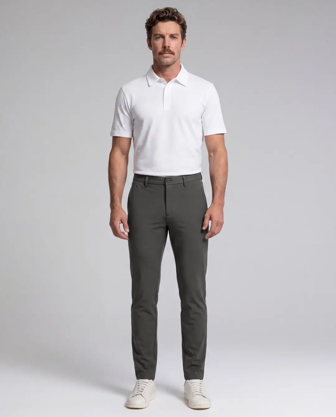 Ürün görseli: JAMES • Erkek Atletik Kesim Chino Pantolon - Urban Grey