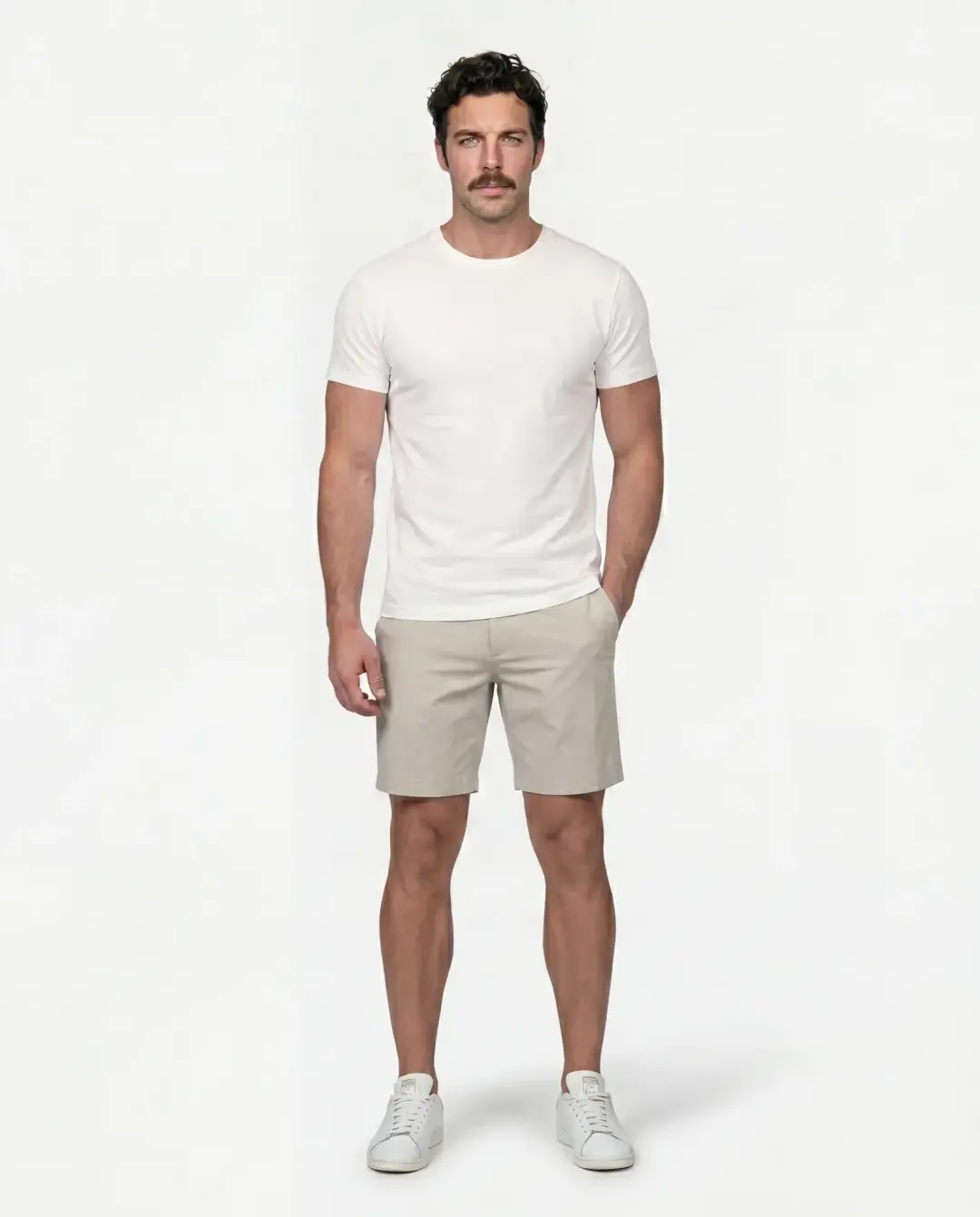 Ürün görseli: LIOR Erkek Basic T-Shirt Klasik Kesim - Beyaz